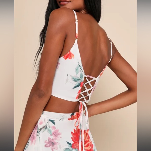 Lulu's Bloom with a View White Floral Skirt Set - Picture 3 of 7